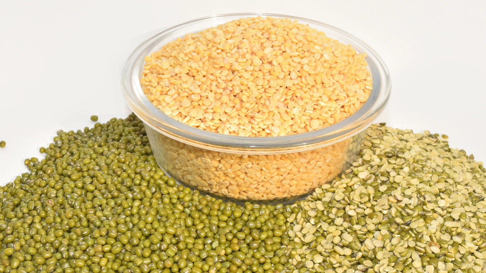 A bowl of cooked moong dal, showcasing its golden-green color and nutritional richness. 
